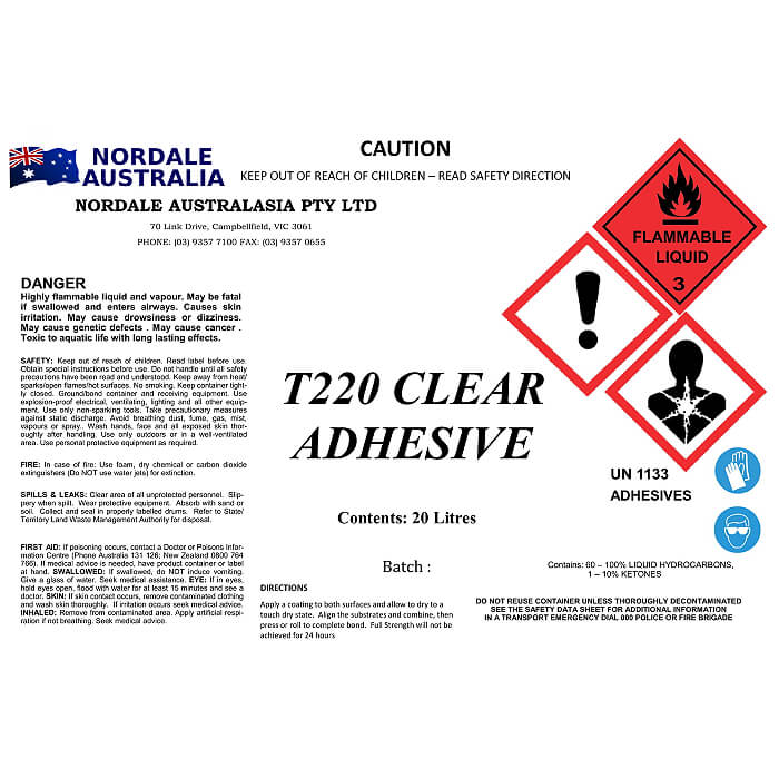 Nordale T220 Clear Adhesive